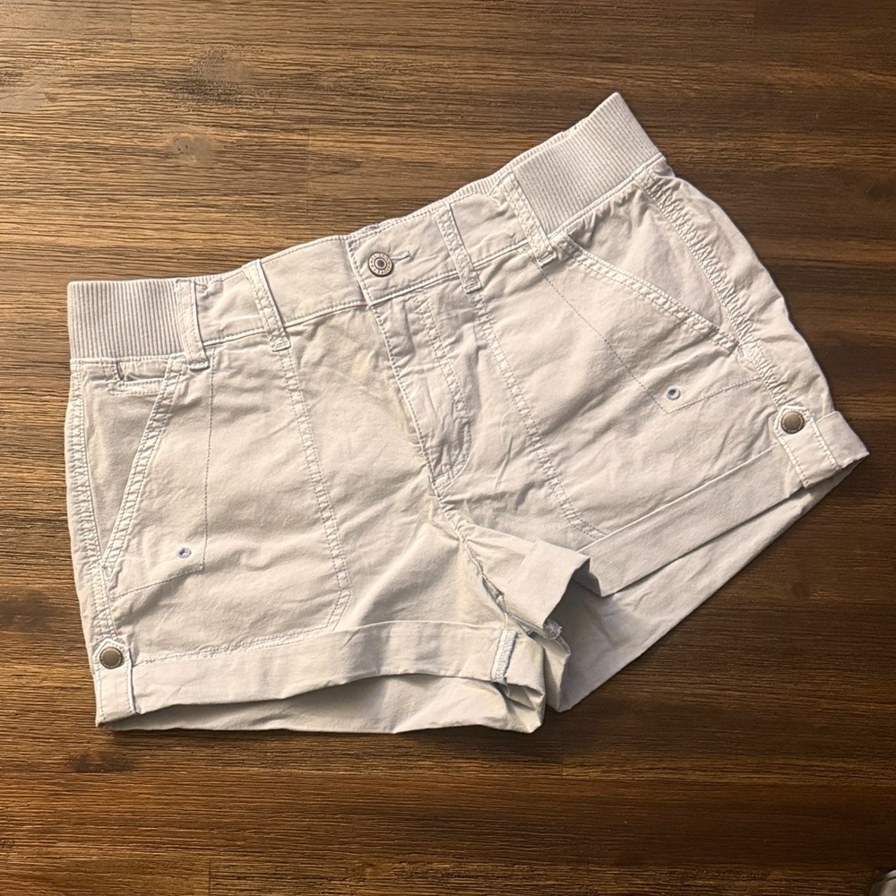 American Eagle Snappy Stretch Perfect Cargo Short Light Blue Size 8 NWOT